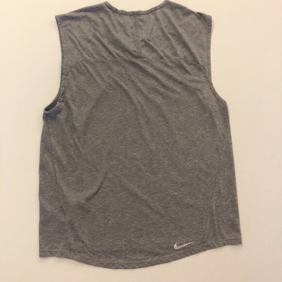 Nike Running Dri-Fit Tank Top Size M Gray Breathable - Picture 8 of 16